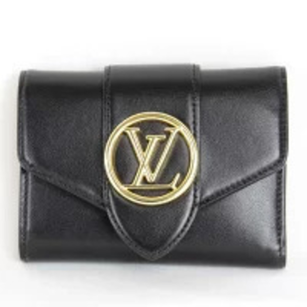LOUIS VUITTON Portefeuille LV Pont Neuf Compact Tri fold Wallet Smooth